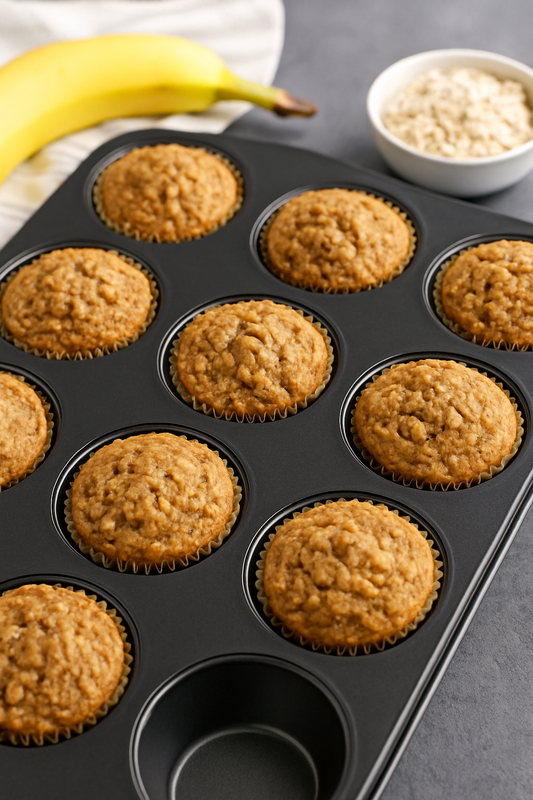 🧁 Banana Oat Muffins for Busy Mornings - Soft, Wholesome and Lunchbox-Ready