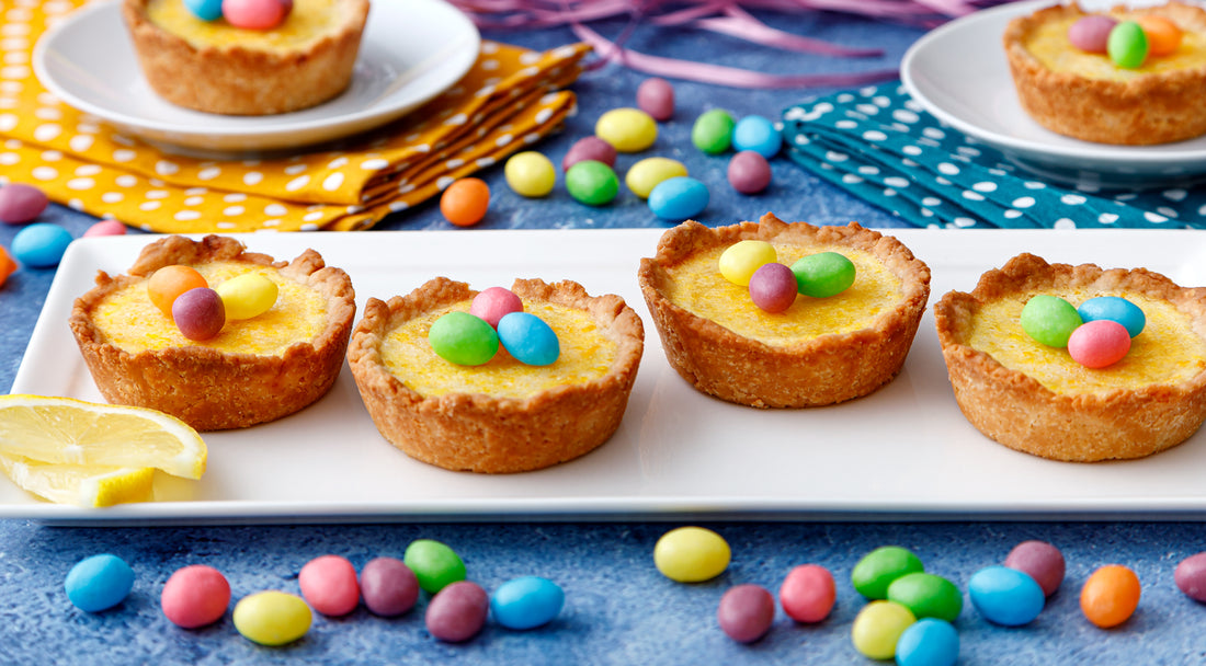 Delicious Baked Cookie Cups with Lemon Custard for Easter