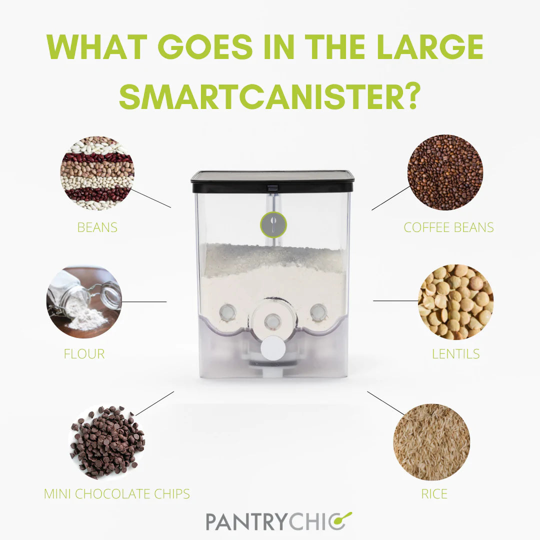 PantryChic SmartCanister, LARGE, Stores, Measures & Dispenses Dry  Ingredients - PantryChic Smart Storage System SOLD SEPARATELY - BPA-Free  Airtight